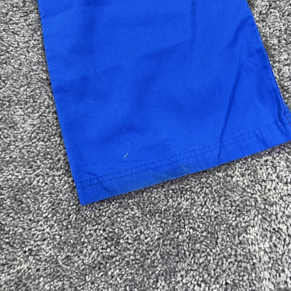 Cherokee Workwear Pants Mens L Blue Scrub Elastic Waist Drawstring Cargo Pockets